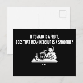 Tomat Frukt Ketchup Smoothie Rolig Skämt Vykort