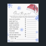 Tomat - Gissa prist spel<br><div class="desc">Vinterbabyduschen! Jul baby! Vattenfärgshatt! Inbjudan dina gäster med den här vattenfärgen Santa hat och snöflingor - inbjudan till elegant för babydusch. Matchande objekt är tillgängliga.</div>