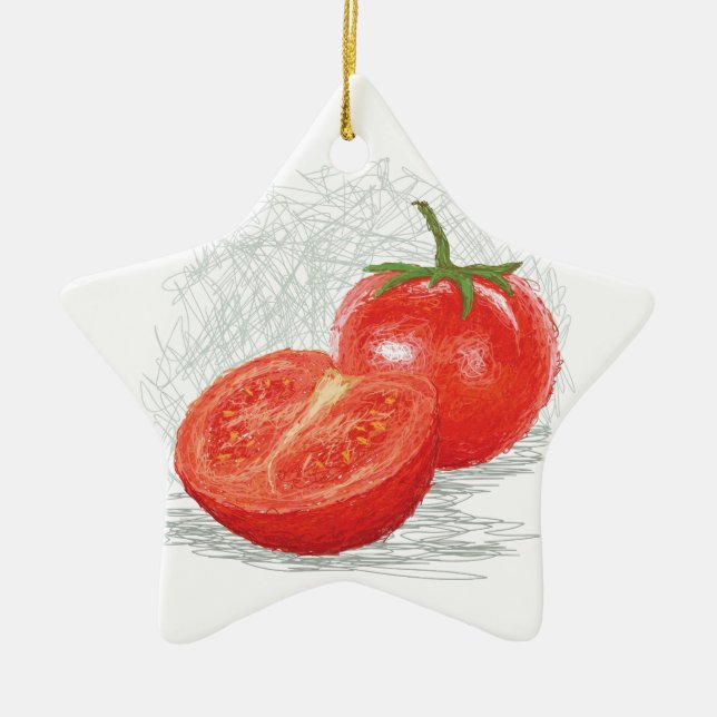 tomat julgransprydnad keramik (Framsidan)