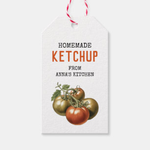 Tomat Ketchup Anpassad etikett akvarell tomat