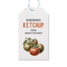 Tomat Ketchup Anpassad etikett akvarell tomat