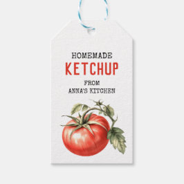 Tomat Ketchup Anpassad etikett vattenfärg tomat