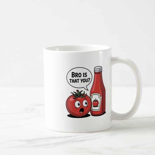 Tomat Ketchup Bro Är Det Du Mat Puns Thanksgiving Kaffemugg (Höger)