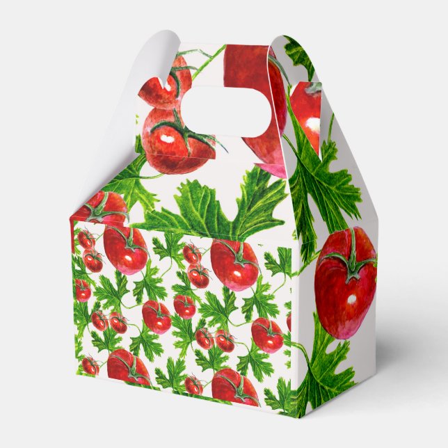 Tomat med blad mönster presentaskar (Framsidan Sidan)