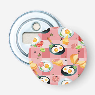 Tomat och stekt äggmönster flasköppnare