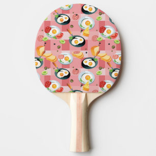Tomat och stekt äggmönster pingisracket