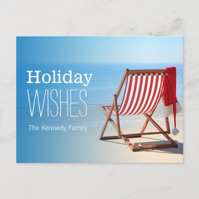 Tomat på en däcksstol. Jul vid Helg Vykort (Framsida)