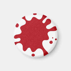 Tomat Röd Splatter Magnet på Vit – Anpassningsbar