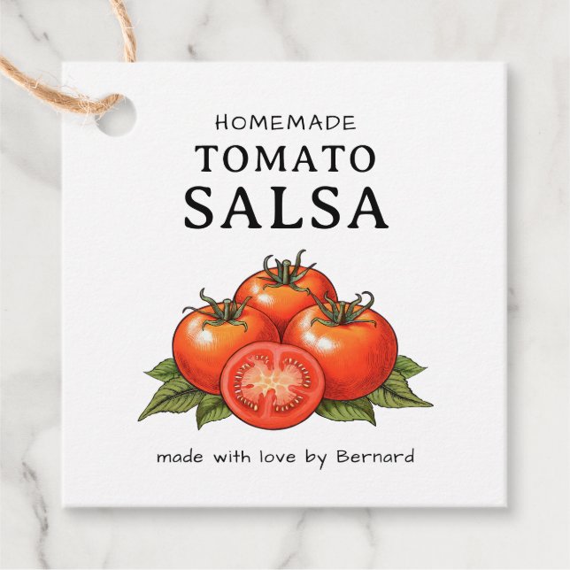 Tomat Salsa-etikett Gåvor Etiketter (Framsida)