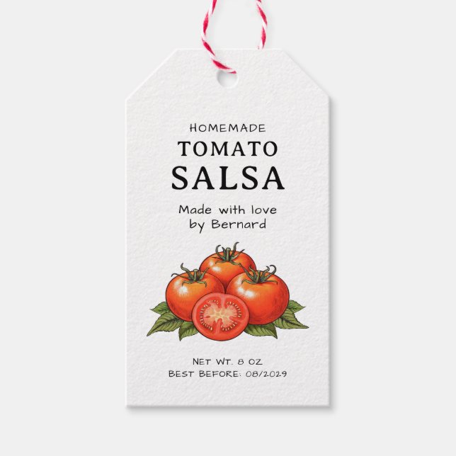Tomat Salsa-etikett Presentetikett (Framsidan)