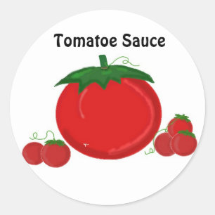 Tomat Sauce Runt Klistermärke