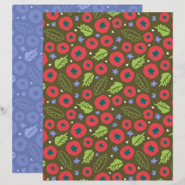 Tomat Skrapbokspapper (Fram/baksida)