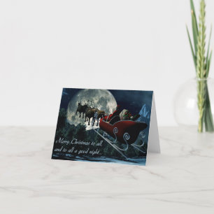Tomat Sleigh Full Moon Julanteckningskort Helgkort