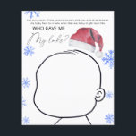 Tomat - Vem gav mig mitt utseende spel<br><div class="desc">Vinterbabyduschen! Jul baby! Vattenfärgshatt! Inbjudan dina gäster med den här vattenfärgen Santa hat och snöflingor - inbjudan till elegant för babydusch. Matchande objekt är tillgängliga.</div>