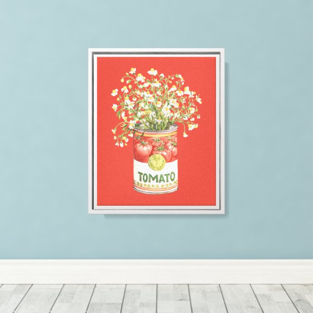Tomatburksblommor Canvastryck (Insitu (trägolv))