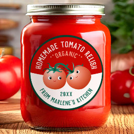 Tomatchutney för ditt hemmaköksrecept runt klistermärke