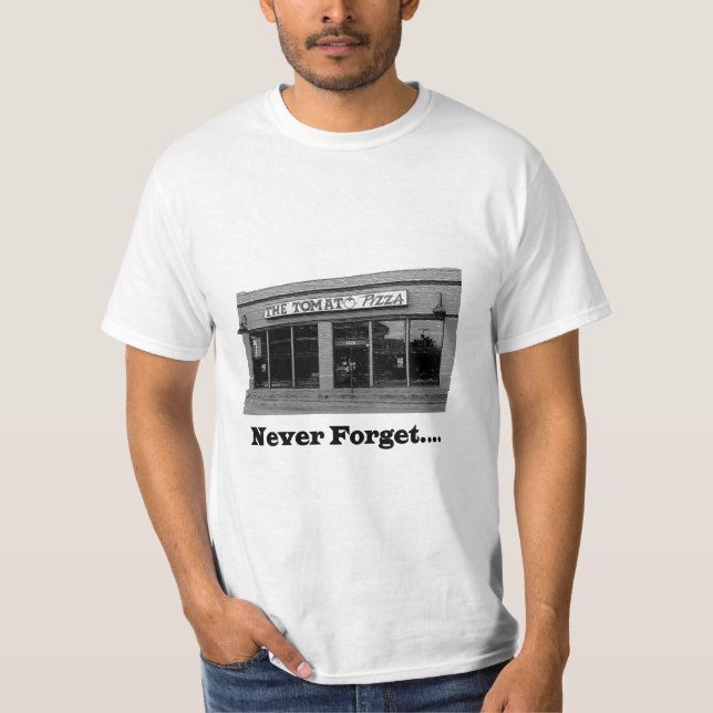 Tomaten glömmer aldrig manar utslagsplats tee (Framsida)