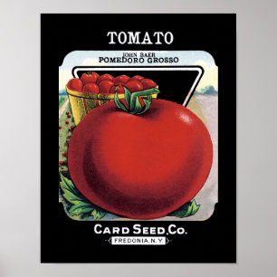 Tomaten kärnar ur paketetiketten poster