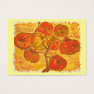tomaten samla i en klunga akvarell visitkort
