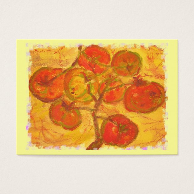 tomaten samla i en klunga akvarell visitkort (Framsidan)