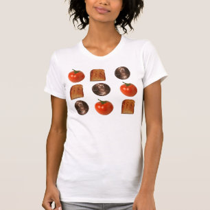 Tomater encentmynt, rostat bröd t shirt