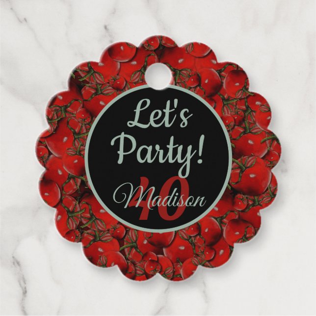 Tomater - Gift/favorittagg - Personlig Gåvor Etiketter (Framsida)