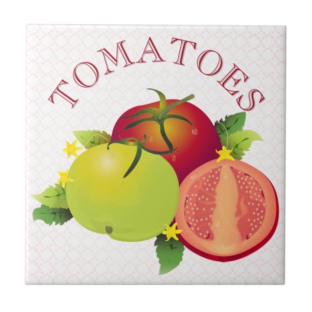 Tomater Grönsaker Frukt Trädgård Kakelplatta (Framsidan)