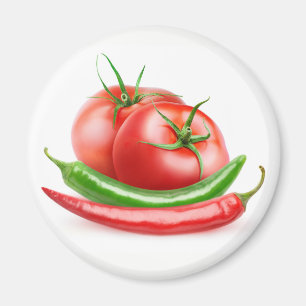 Tomater och paprika magnet