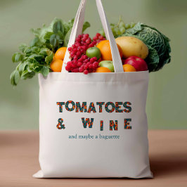 Tomater och Vin Shopping Tygkasse