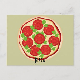 Tomater Pizza-receptkort Vykort