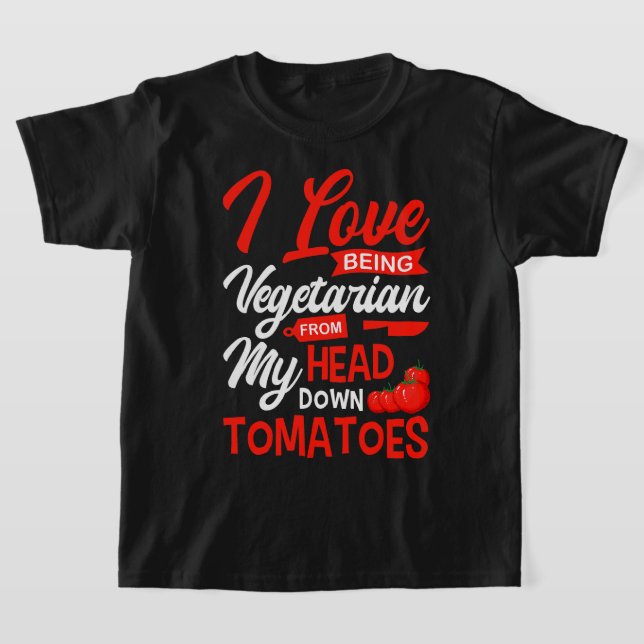 Tomater Vegetable Vegans Gardeners I Kärlek Varm V T Shirt (Laydown)