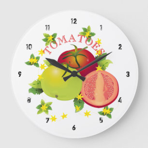 Tomater Vegetables Fruit Garden Stor Klocka