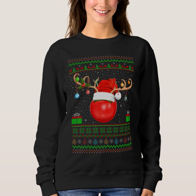 Tomates Julafton Lighting Santa Ugly Tomato Christ T Shirt (Framsida)