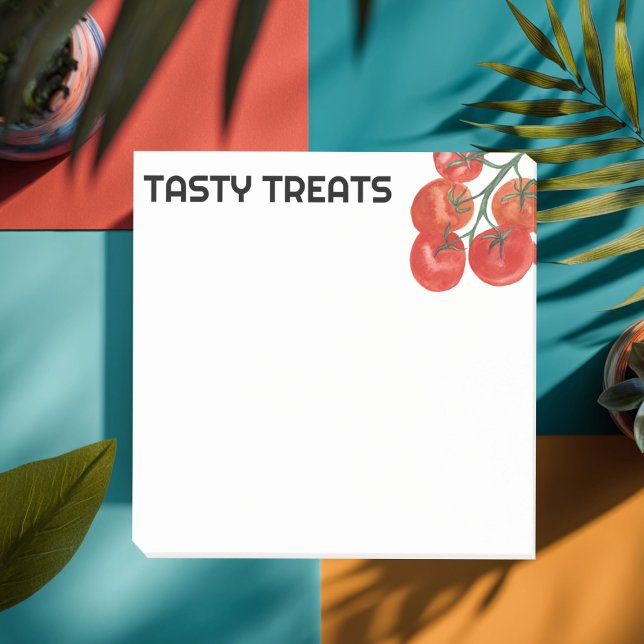 Tomates Watercolor ANPASSNINGSBAR Monogram Personl Post-it Block (Tomatoes Watercolor CUSTOM Monogram Personalized Post-it Notes
)