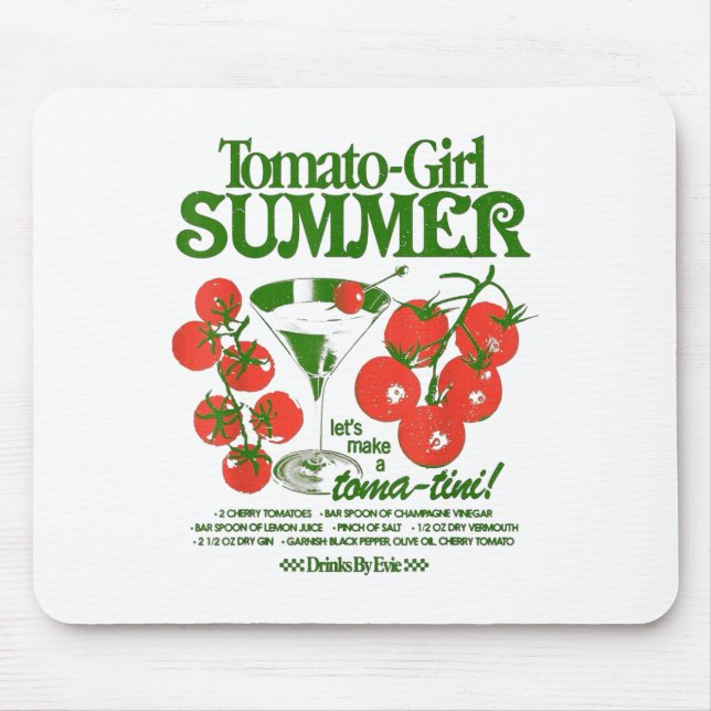 Tomatflickas sommar tomat färsk frukt trendig este musmatta (Framsidan)