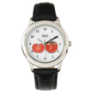 Tomatillustration av tecknaden armbandsur