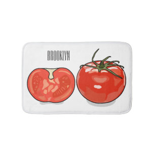Tomatillustration av tecknaden badrumsmatta