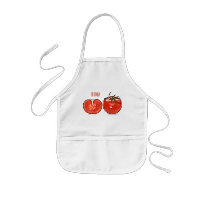 Tomatillustration av tecknaden barnförkläde (Framsidan)