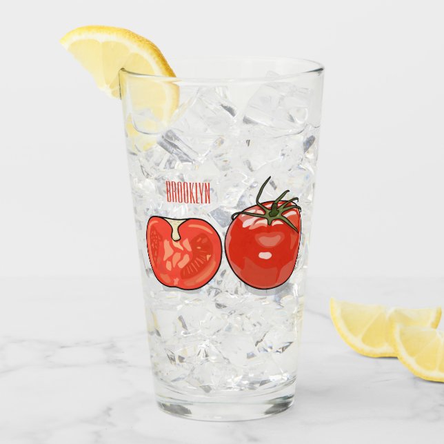 Tomatillustration av tecknaden glaskopp (Framsida Ice)