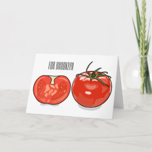 Tomatillustration av tecknaden kort
