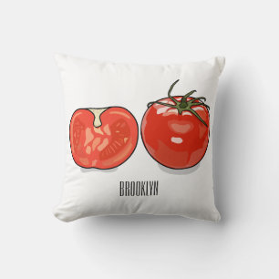 Tomatillustration av tecknaden kudde