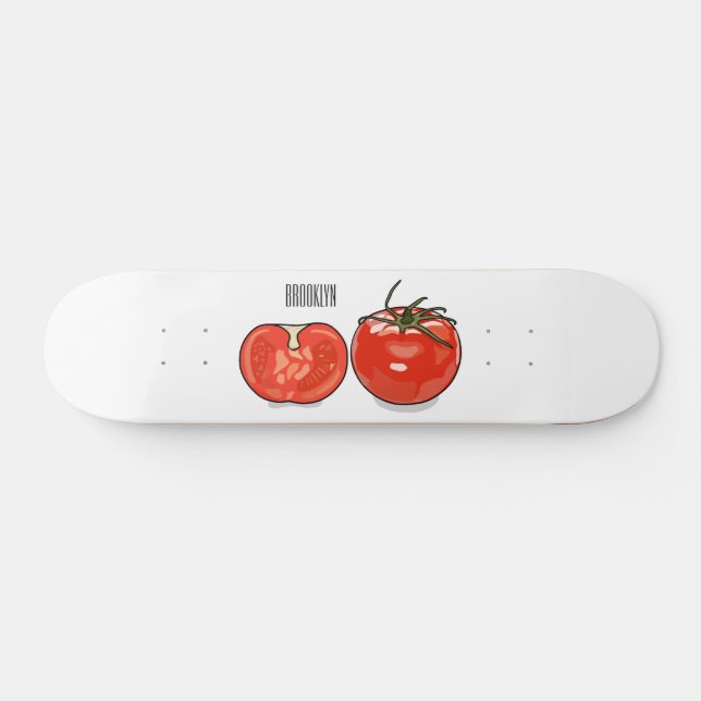Tomatillustration av tecknaden mini skateboard bräda 18,5 cm (Horz)