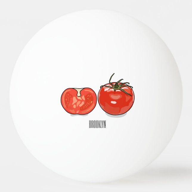 Tomatillustration av tecknaden pingisboll (Framsidan)