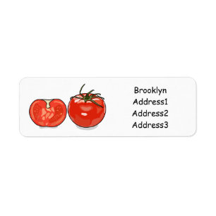 Tomatillustration av tecknaden returadress etikett