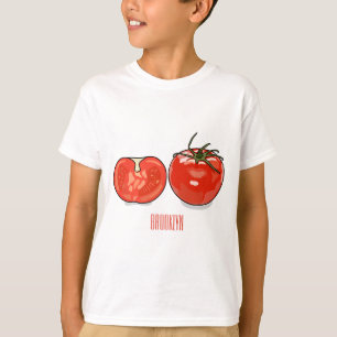 Tomatillustration av tecknaden t shirt