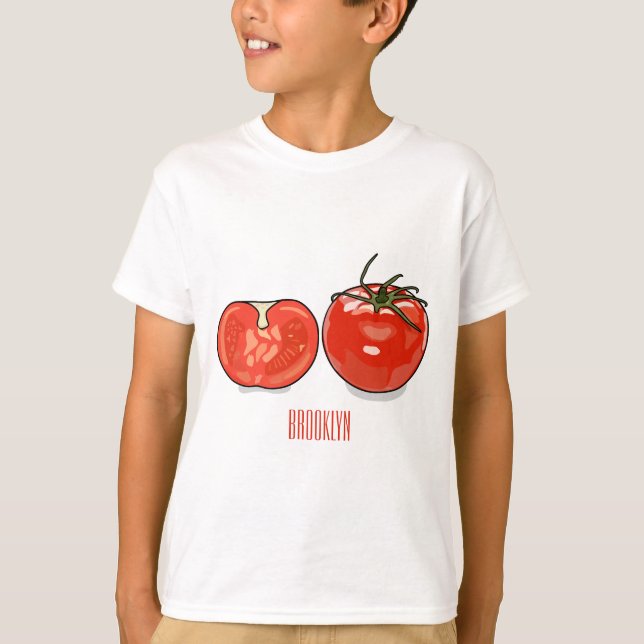 Tomatillustration av tecknaden t shirt (Framsida)