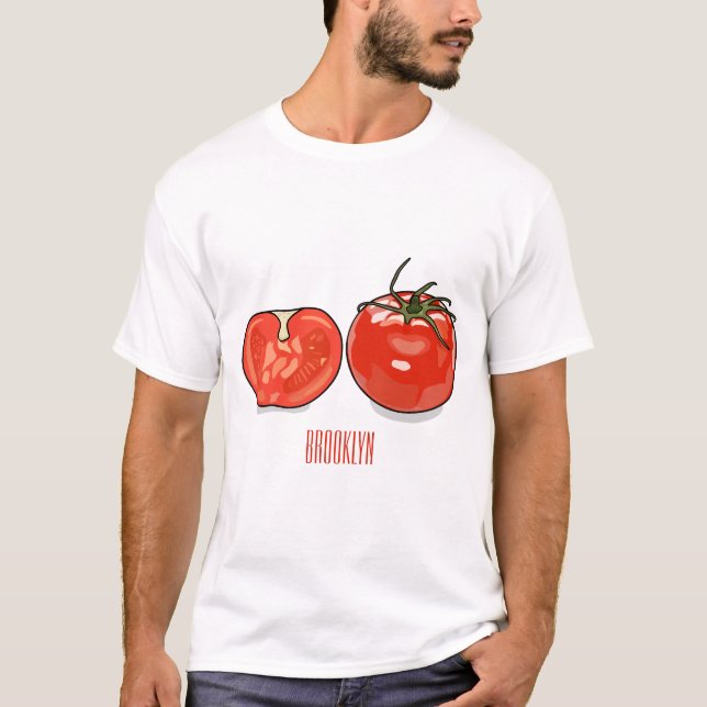 Tomatillustration av tecknaden t shirt (Framsida)