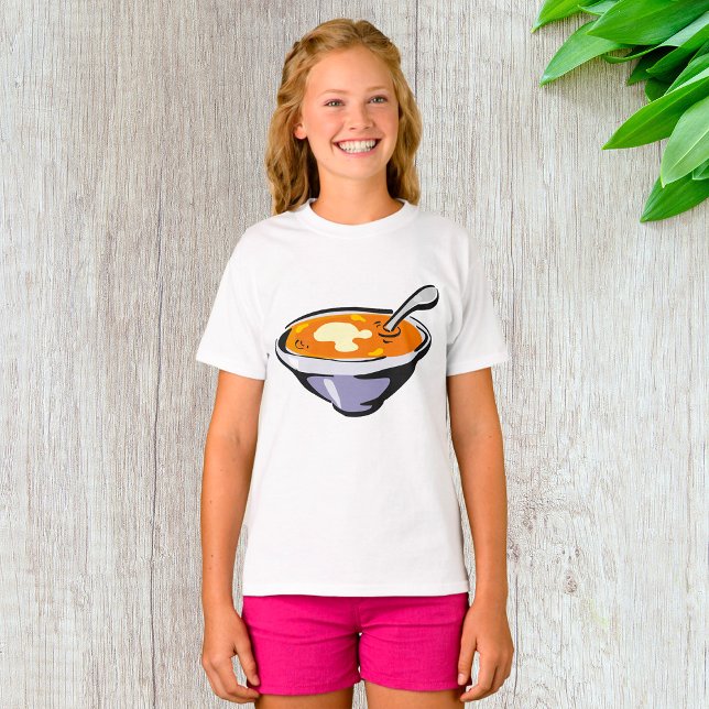 Tomatisoppsskål med sked t shirt (Skapare uppladdad)