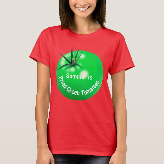 Tomatisotade gröna tomater söta sommar t shirt (Framsida)
