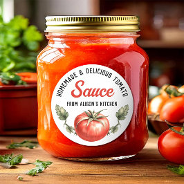 Tomatjuice anpassad vintage stil konservering runt klistermärke